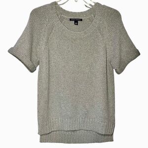 Banana Republic Merino Wool Blend Metallic Sweater in Grey/Gold Women’s S